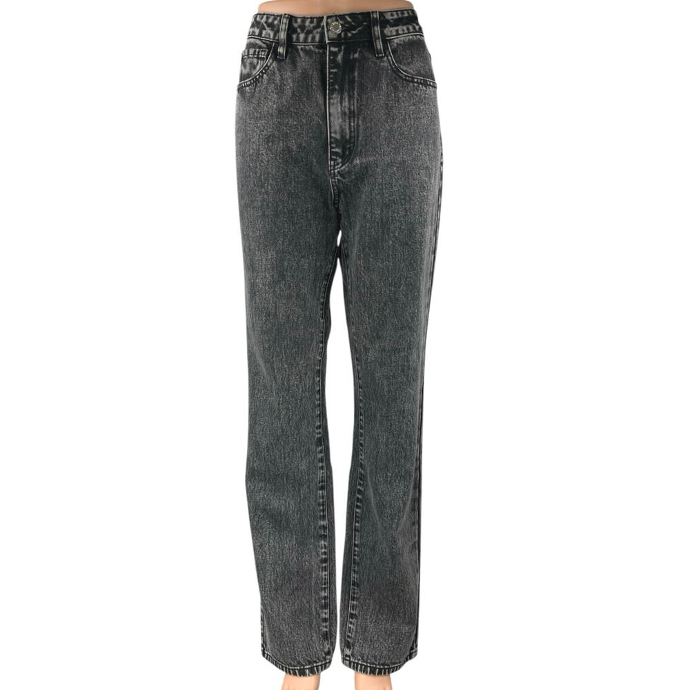 WeWoreWhat Women's Black High Waisted Straight Wide Leg Denim Jeans Pants Sz 28